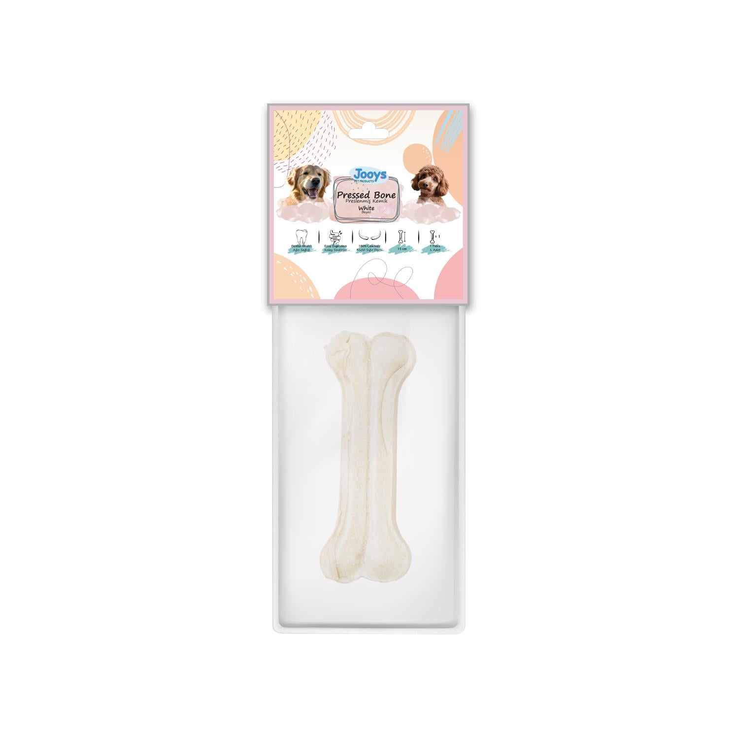 Jooys Beyaz Pres Kemik 15 cm 1'li