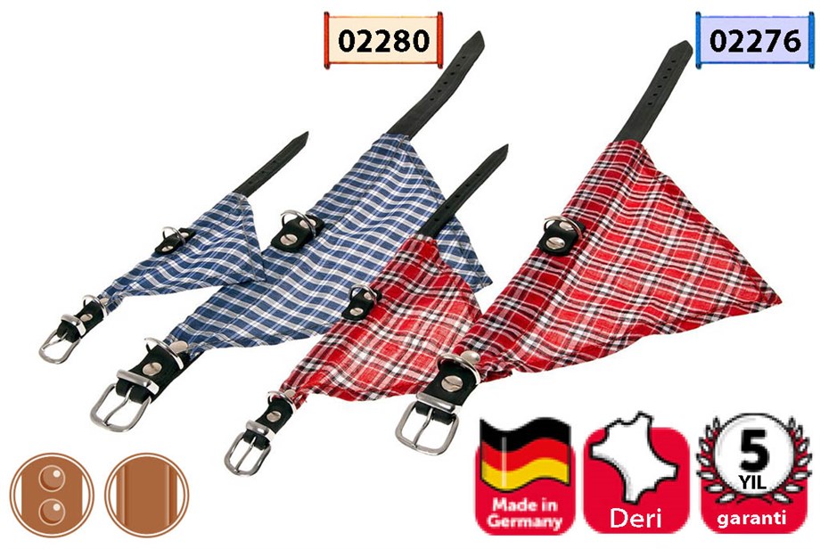 Karlie Deri Bandanalı Boyun Tasma 37Cm Mavi