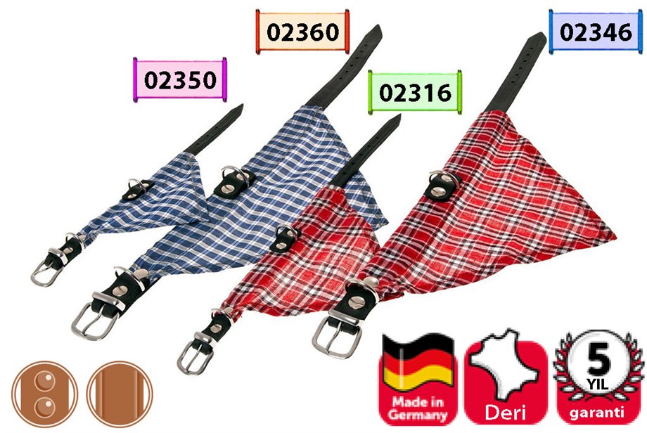 Karlıe Deri Bandanalı Boyun Tasma 57Cm Mavi