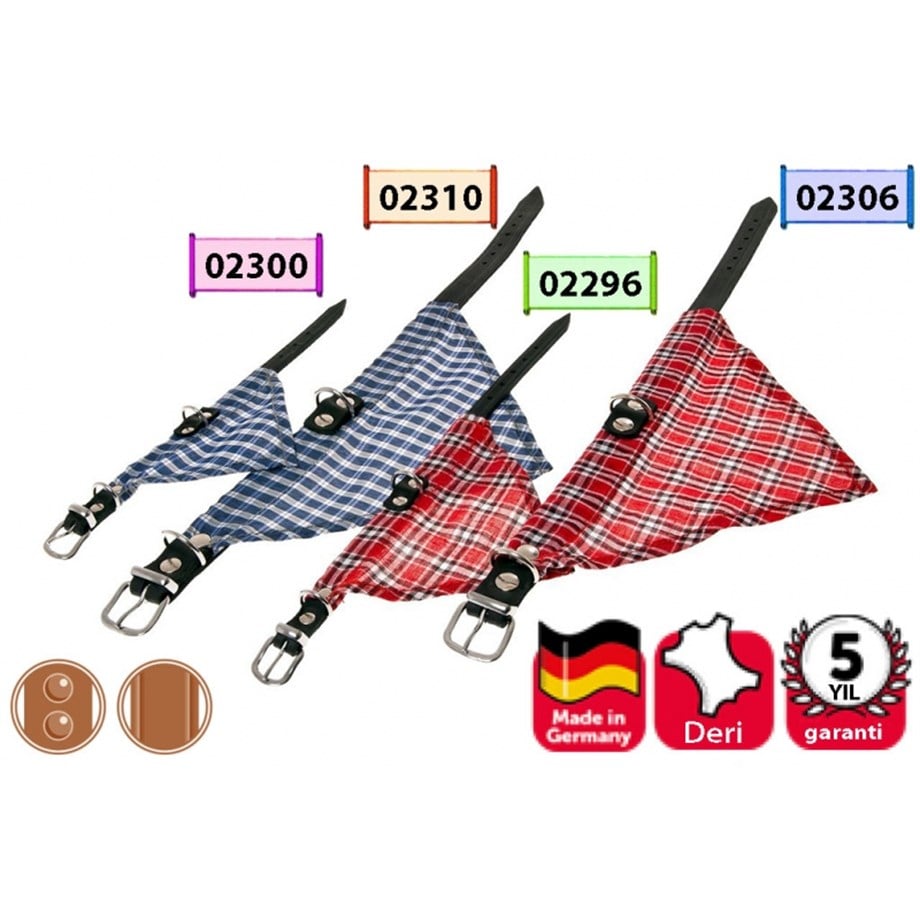 Karlie Deri Bandanalı Boyun Tasma 62Cm Kırmızı