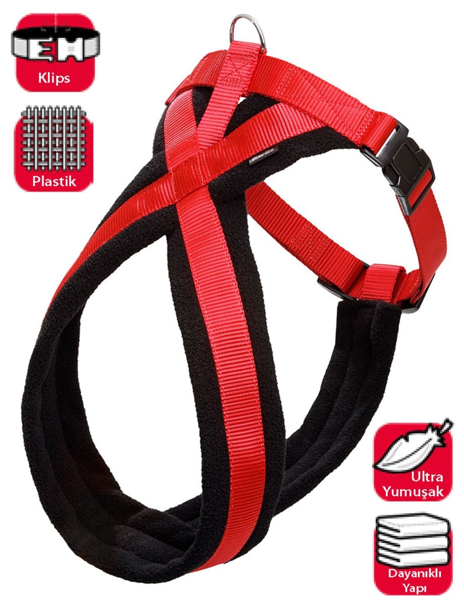 Karlie Göğüs Tasma Ymş. Gçl. 84-120Cm Siyah-Kırm.