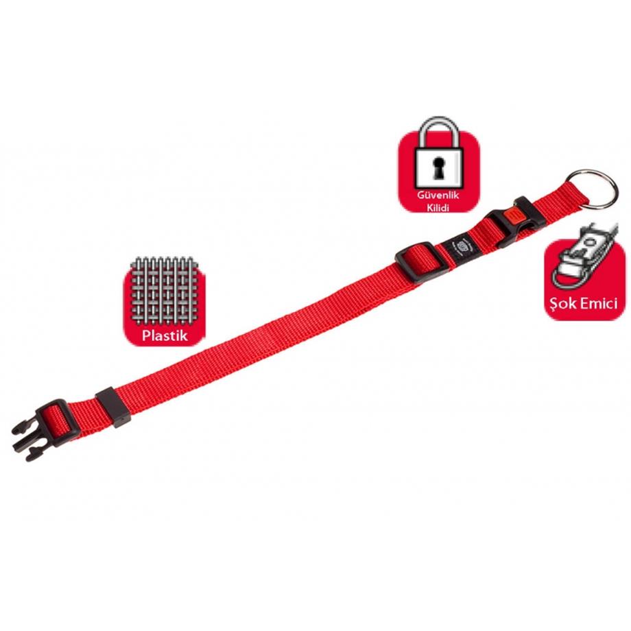 Karlie Kilitli Boyun Tasması Xs 20-35 Cm Kırmızı