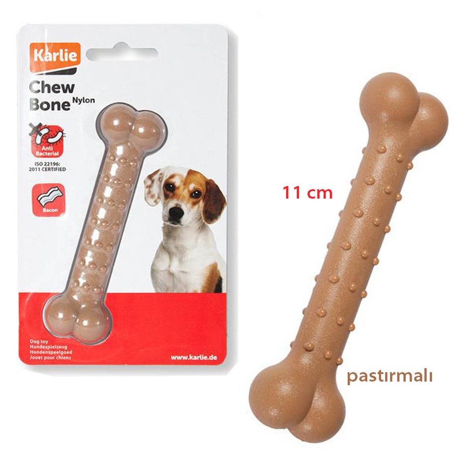 Karlıe Naylon Çiğneme Kemiği Pastırmalı 11Cm