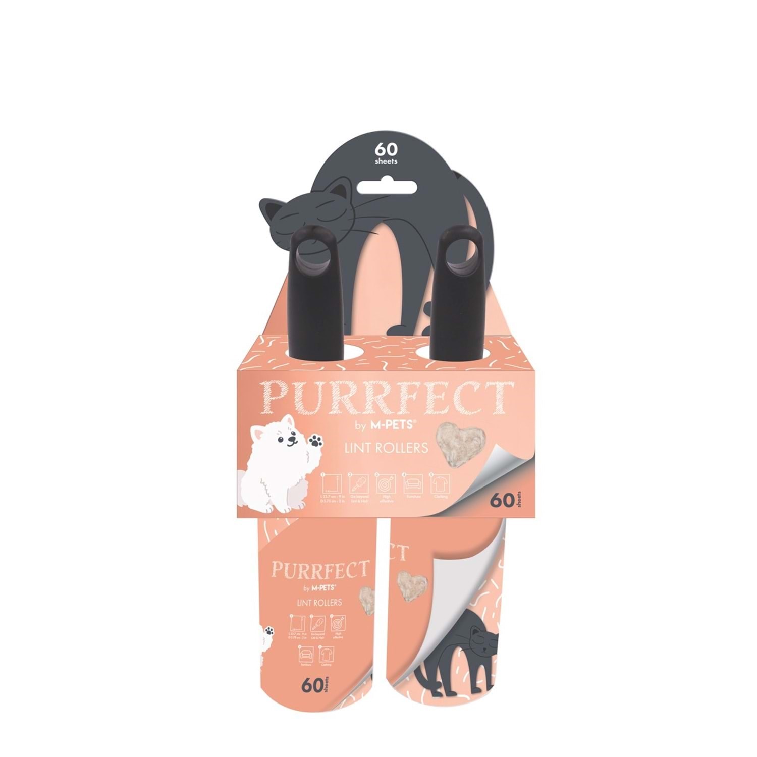 M-Pets Purrfect Tüy Toplama Rulosu 2x60 Yaprak Pink