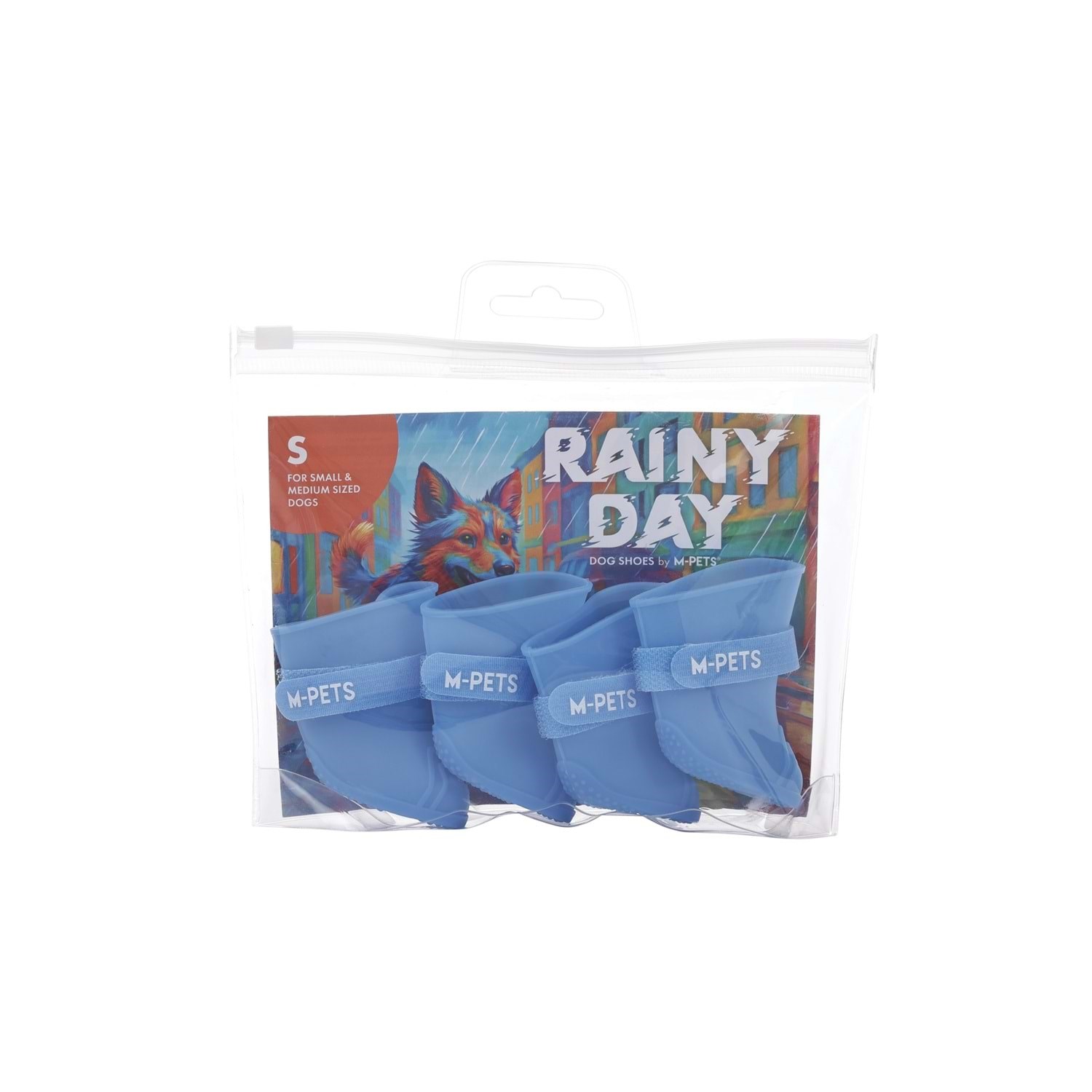M-Pets Rainy Day Köpek Ayakkabısı 3x4cm Mavi S