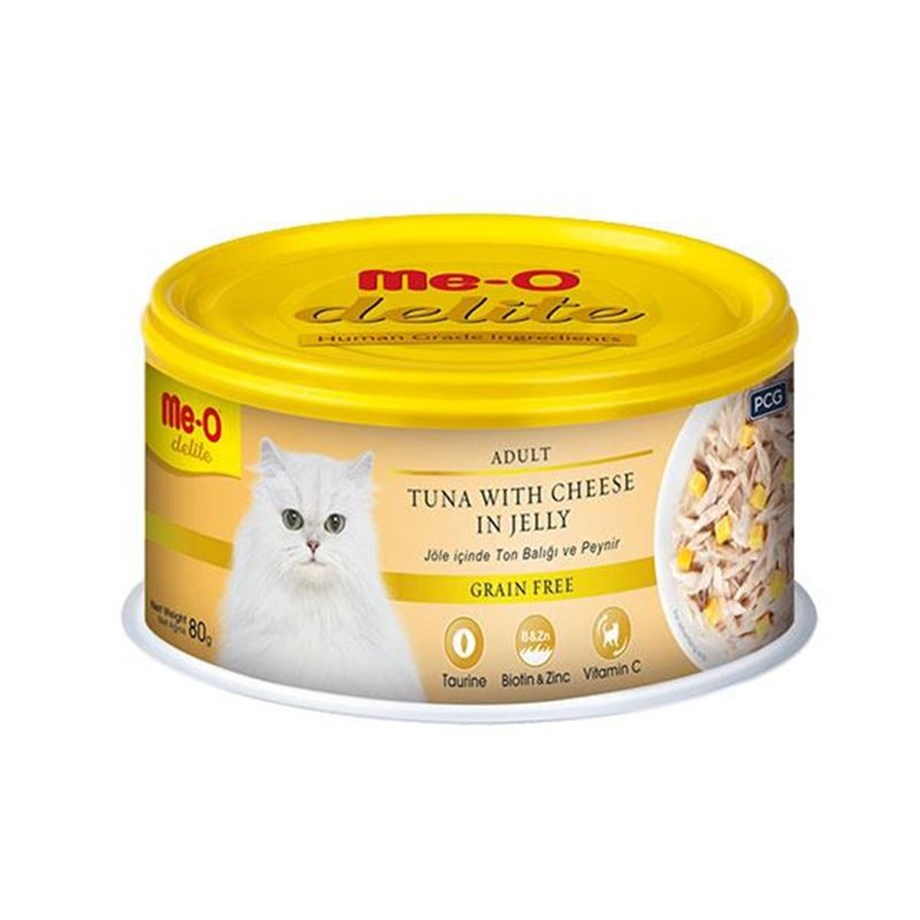 Meo Delite Ton Balıklı Ve Peynirli Tahılsız Kedi Konservesi 80 Gr