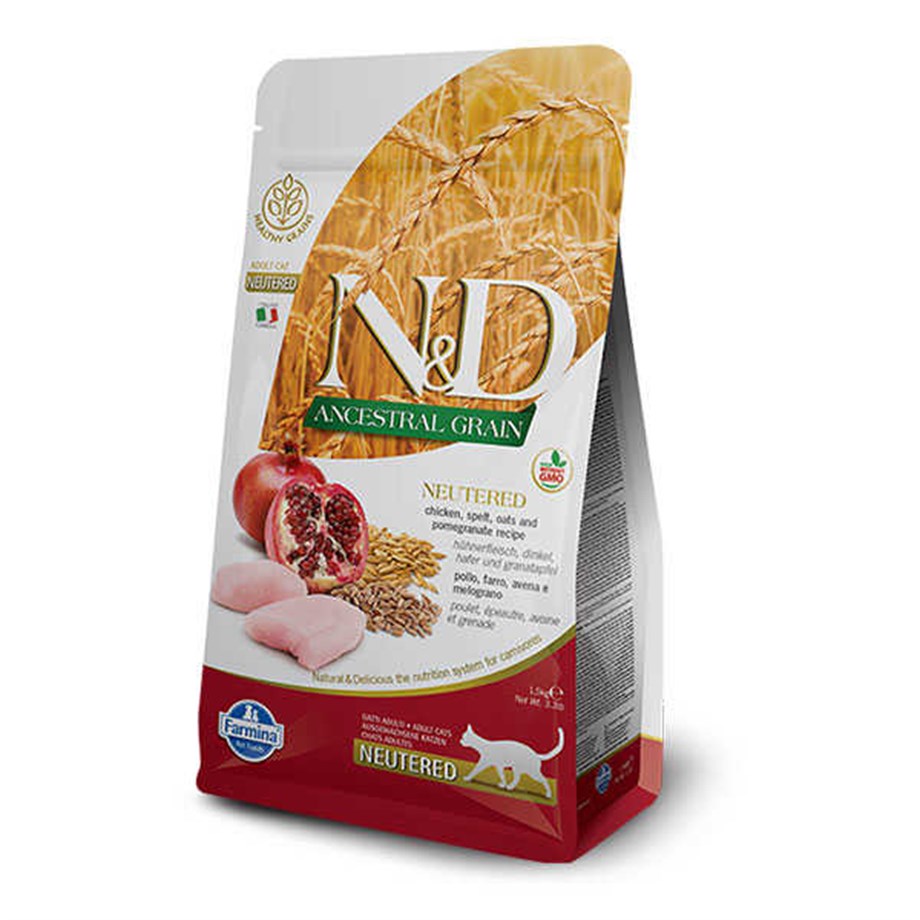 Nd Düşük Tahıllı Tavuk ve Narlı Kısır Kedi Maması 5 Kg