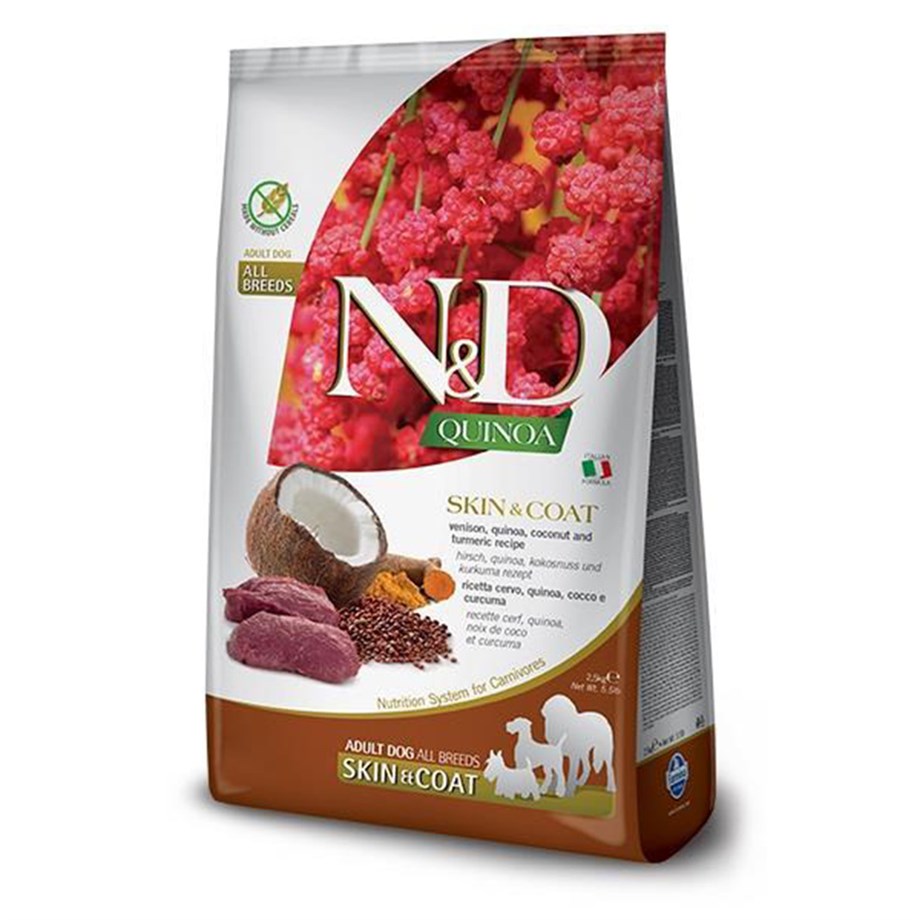 Nd Quinoa Skin&Coat Geyik Etli Kinoalı Hindistan Cevizli Yetişkin Köpek Maması 7kg