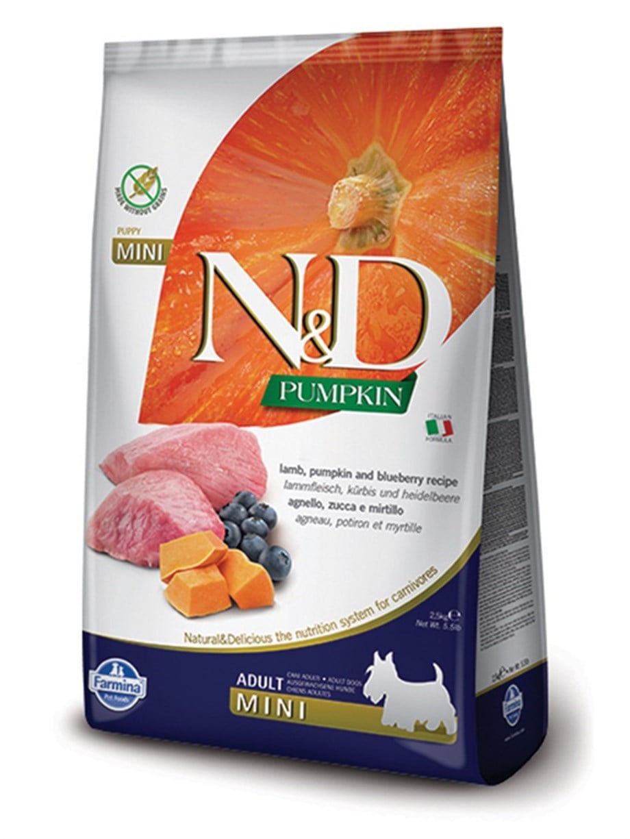 Nd Tahılsız Balkabaklı Kuzu Etli Yetişkin Küçük Irk Köpek Maması 2.5 Kg