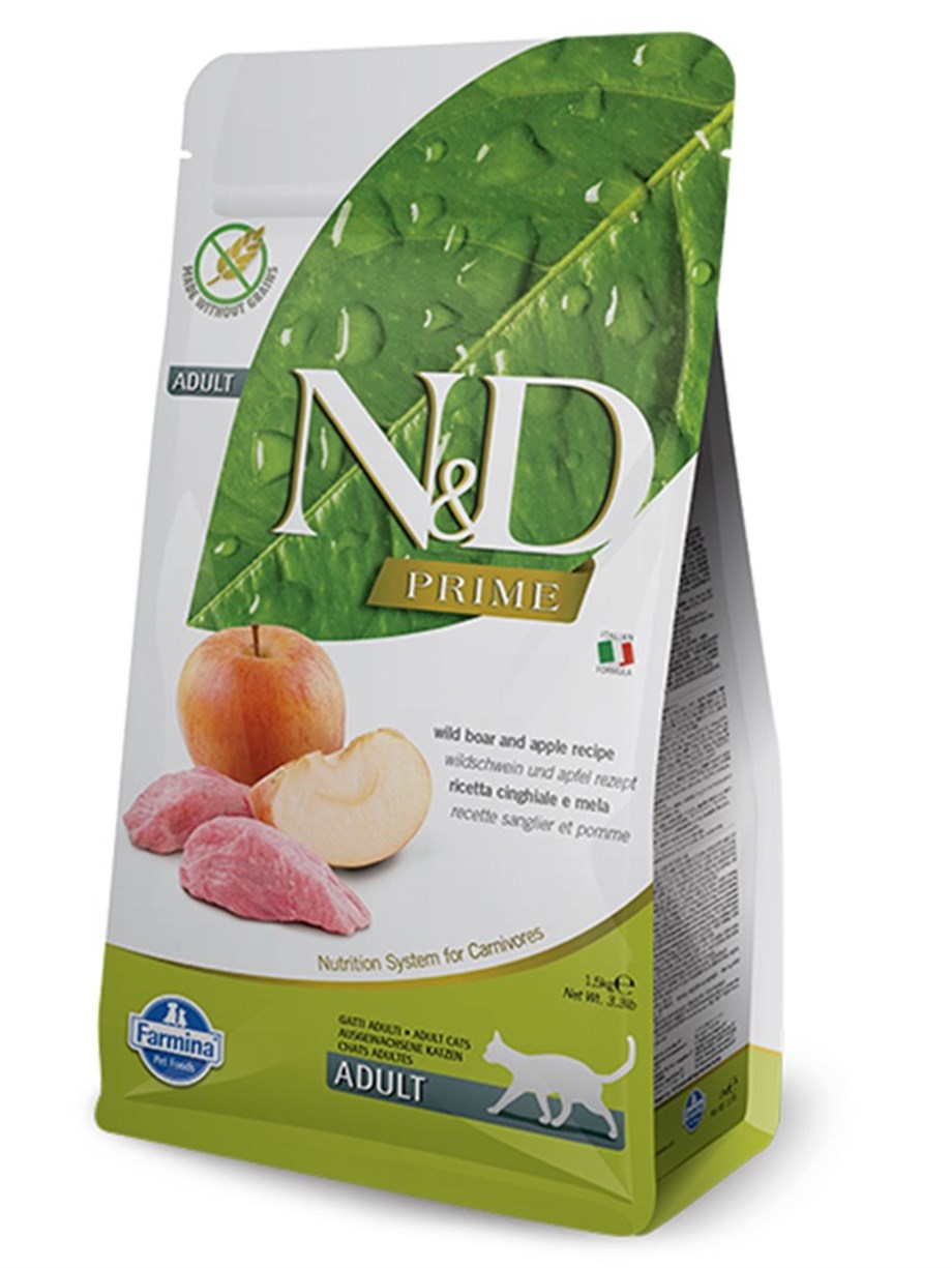Nd Tahılsız Yaban Domuzu Etli ve Elmalı Yetişkin Kedi Maması 1.5 Kg