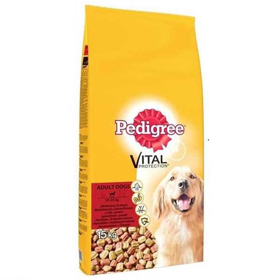 Pedigree Biftekli Ve Kümes Hayvanlı Yetişkin Köpek Maması 15 Kg