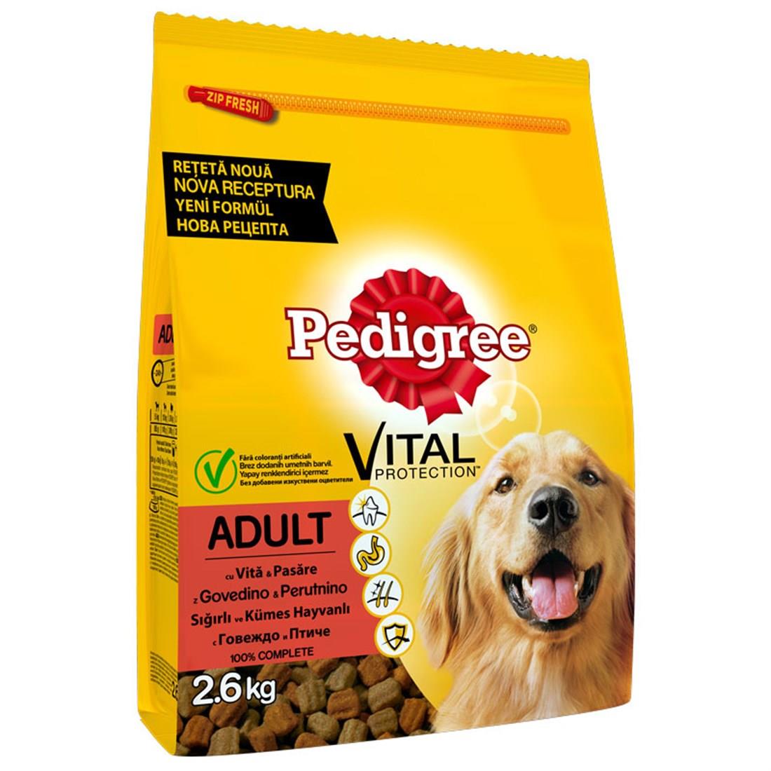 Pedigree Sığır Etli ve Kümes Hayvanlı Yetişkin Kuru Köpek Maması 2,6 kg