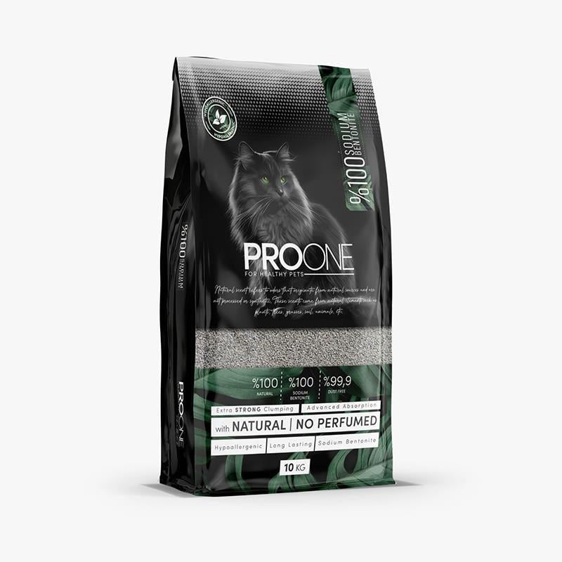 PRO ONE Kokusuz İnce Taneli Sodyum Bentonit Kedi Kumu 10kg