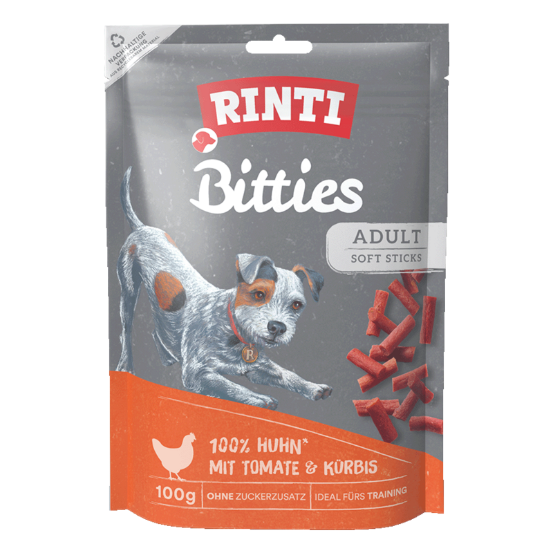 Rinti Bitties Köpek Ödülü Tavuk-Domates 100g