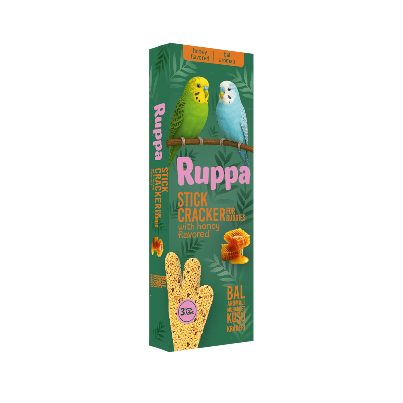 Ruppa 3Lü Bal Aromalı Muhabbet Kuşu Krakeri