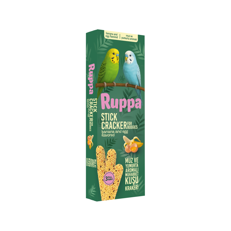 Ruppa 3Lü Muz Aromalı Muhabbet Kuşu Krakeri