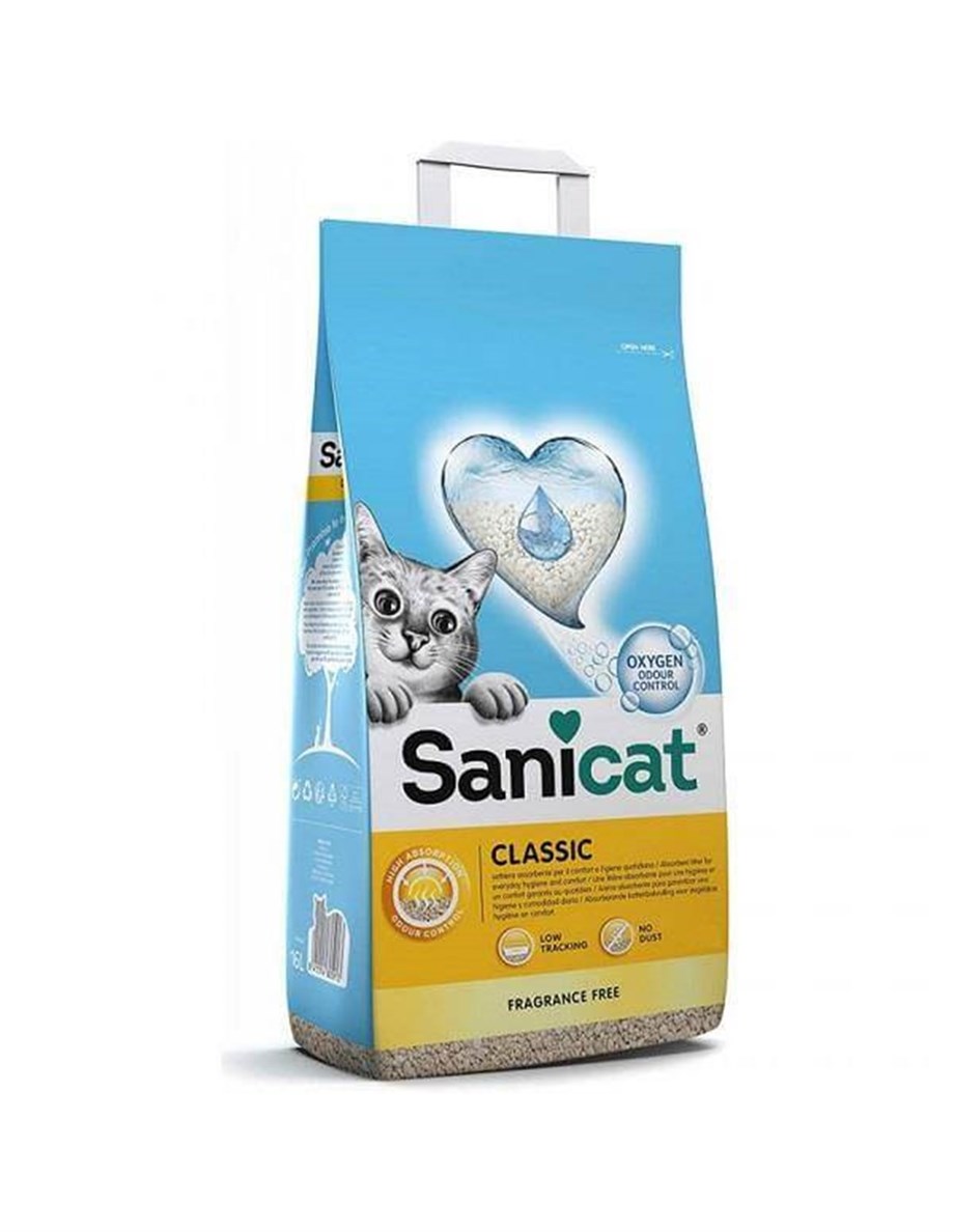 Sanicat Classic Oksijen Koku Kontrollü Doğal Kedi Kumu 10 Litre