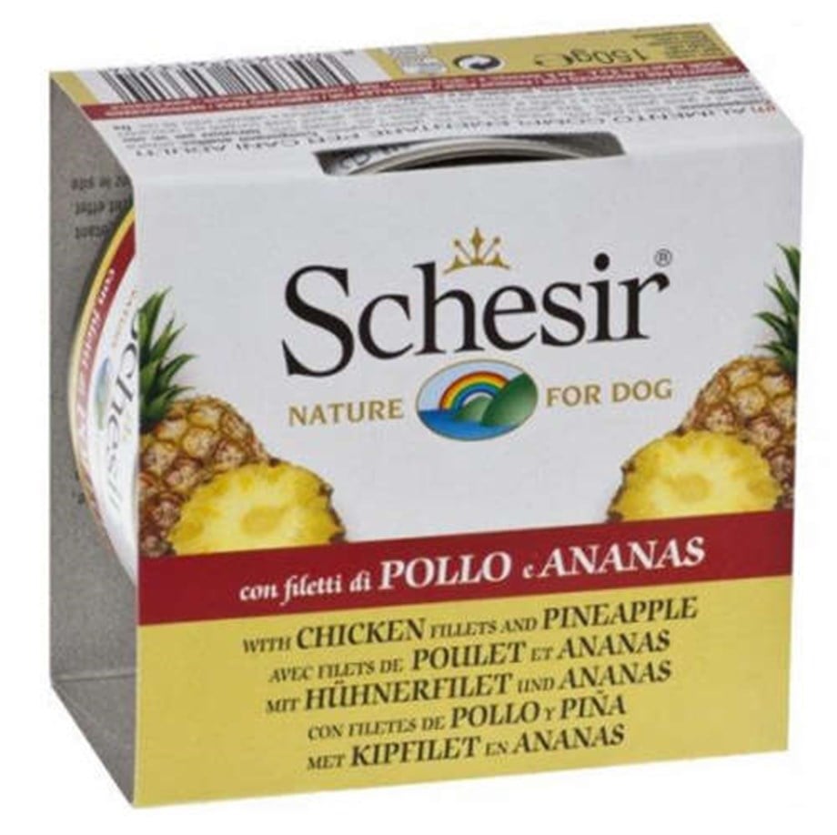 Schesir C371 Jelly Tavuk Etli ve Ananas Köpek Konservesi 150 Gr