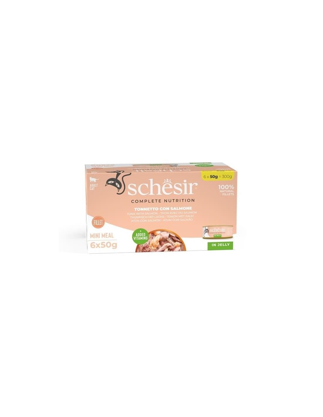 Schesir Jöle İçinde Somonlu Yetişkin Kedi Konservesi 6x50gr
