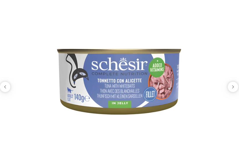 Schesir Ton Balıklı ve Ringa Balıklı Jöle Içerisinde Konserve Kedi Maması 140gr