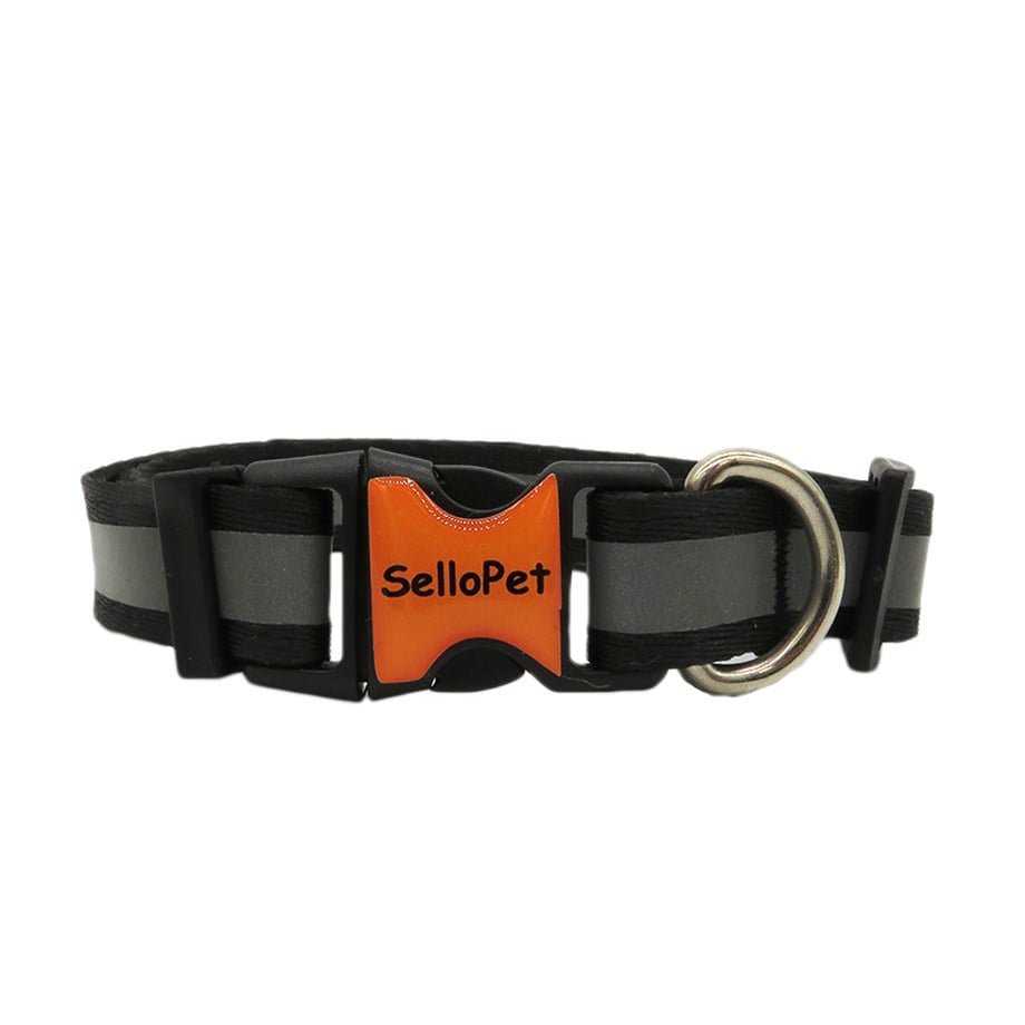 SelloPet Köpek Boyun Tasması Reflektörlü Siyah Renk XS-S