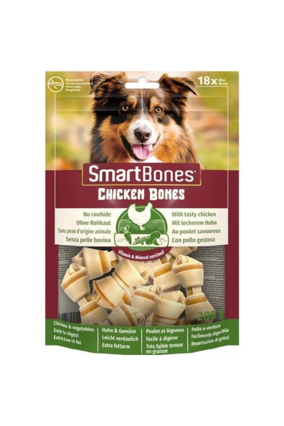 Smart Bones Chicken Mini Köpek Ödül 18 Parça 228 Gr