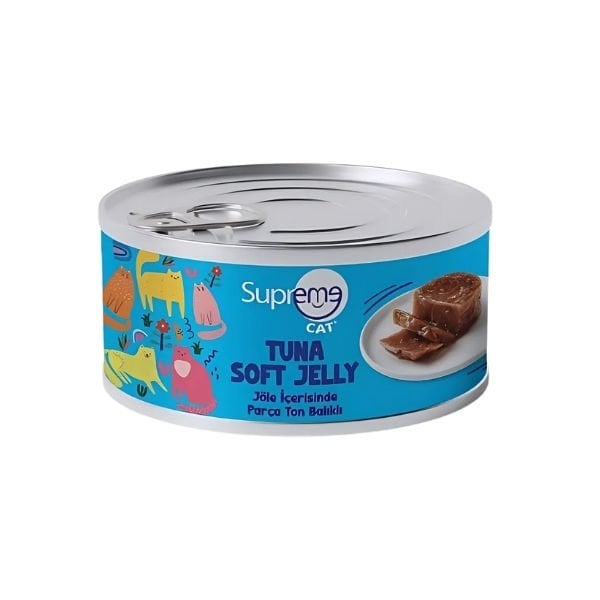 Supreme Cat Ton Balıklı Jöle İçerisinde Yetişkin Konserve Kedi Maması 85gr