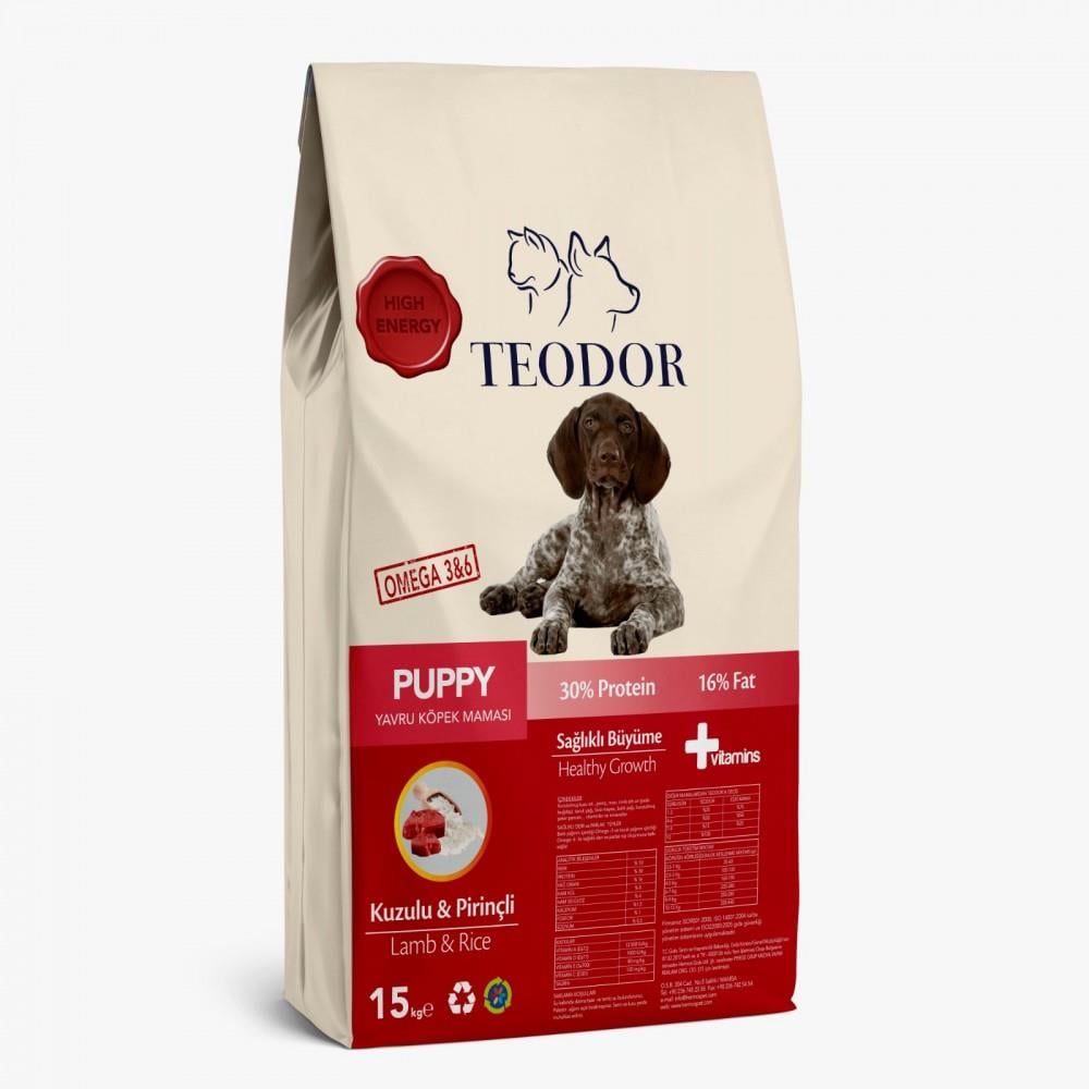 Teodor Yüksek Enerjili Kuzulu Ve Pirinçli Yavru Köpek Maması 15 Kg