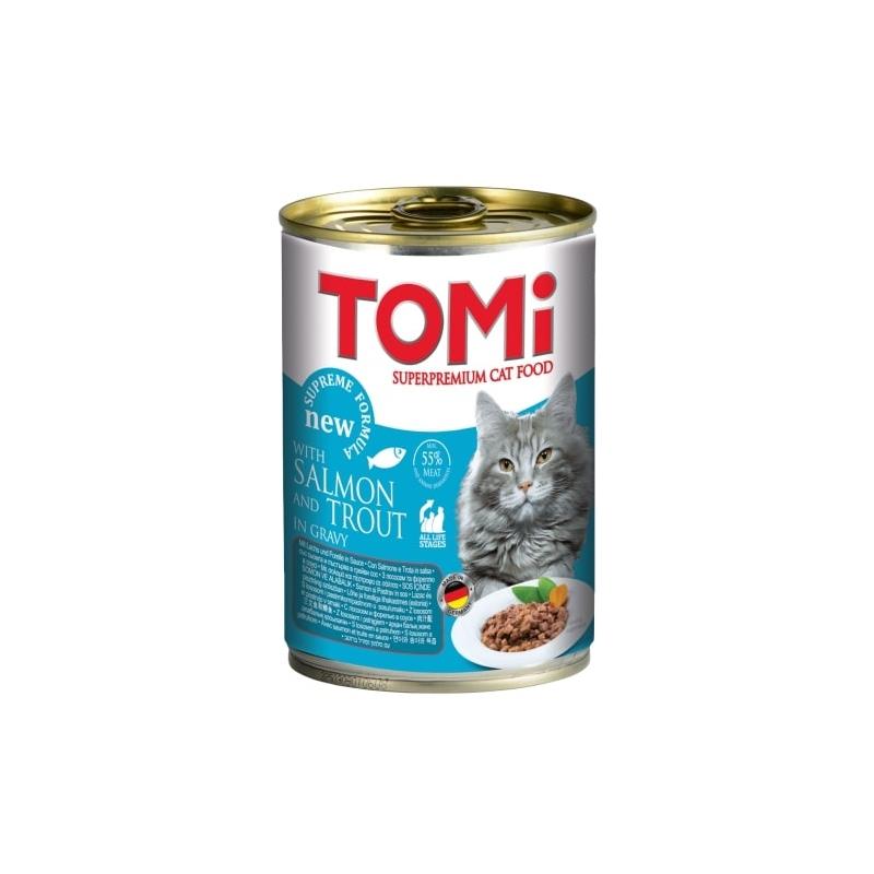 Tomi Kedi Somonlu Alabalıklı Yaş Mama 400g