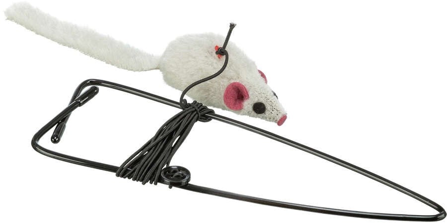 Trixie Kapı Çerçevesi İçin Asmalı Peluş Fare Kedi Oyuncağı 8 Cm - 190 Cm