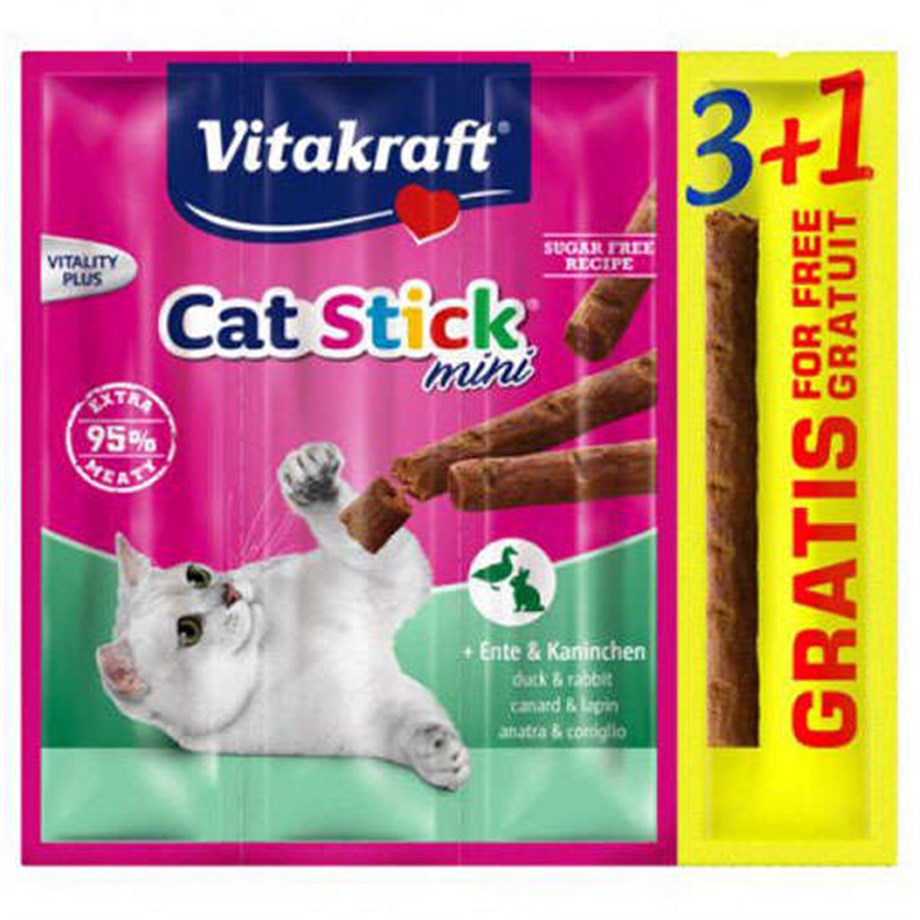 Vitakraft Cat Stick Mini Ördek ve Tavşan Kedi Ödülü 24 Gr (6 Grx4 Adet)