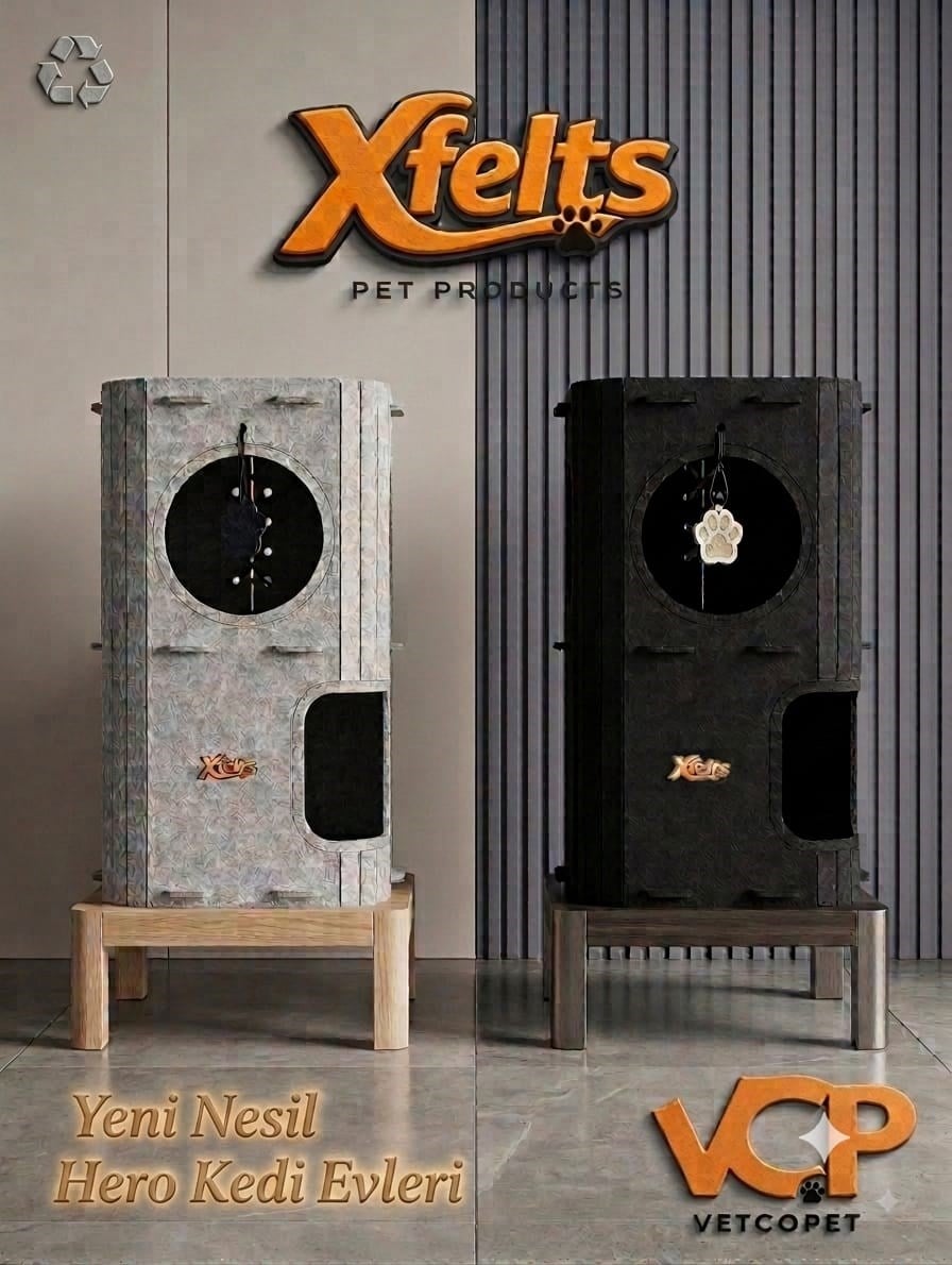Xfelts Hero Kedi Evi Siyah