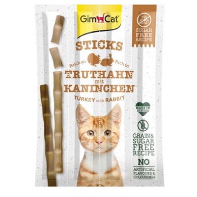 Gimcat Sticks Hindili & Tavşanlı Kedi Ödül Çubukları 4 Parça