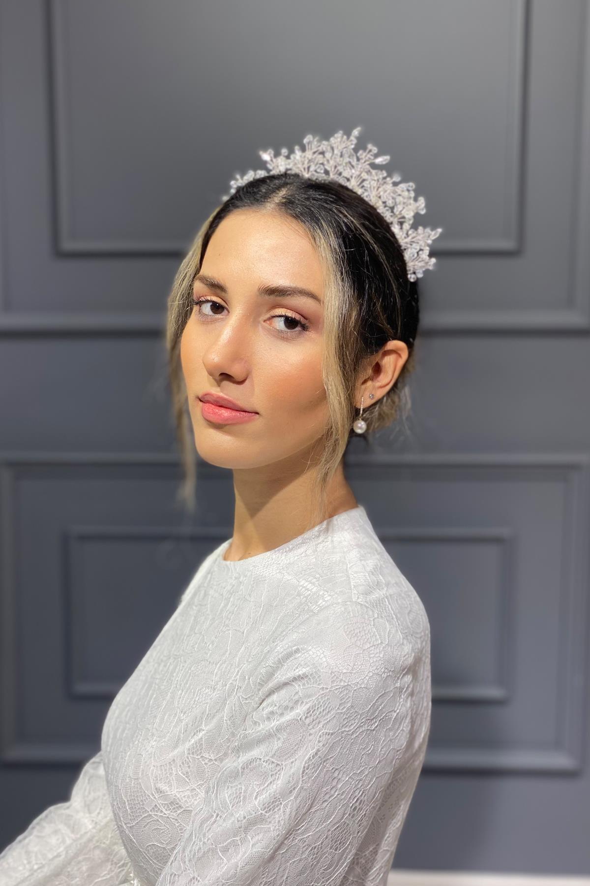Kristal Boncuklu Gelin TacıJAQAR