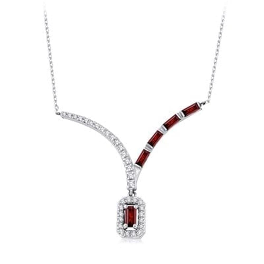 0.43 Karat Pırlanta Yakut Kolye