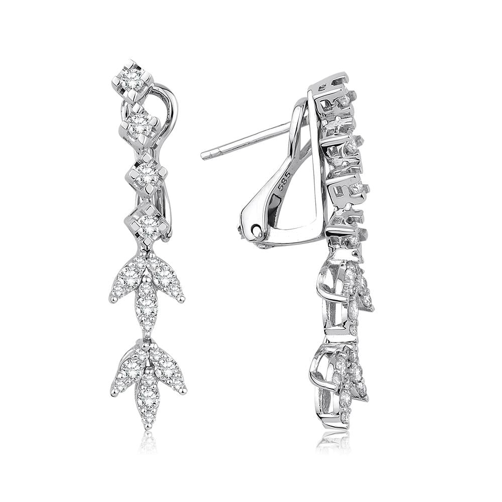 0.77 Karat Pırlanta Tasarım Küpe