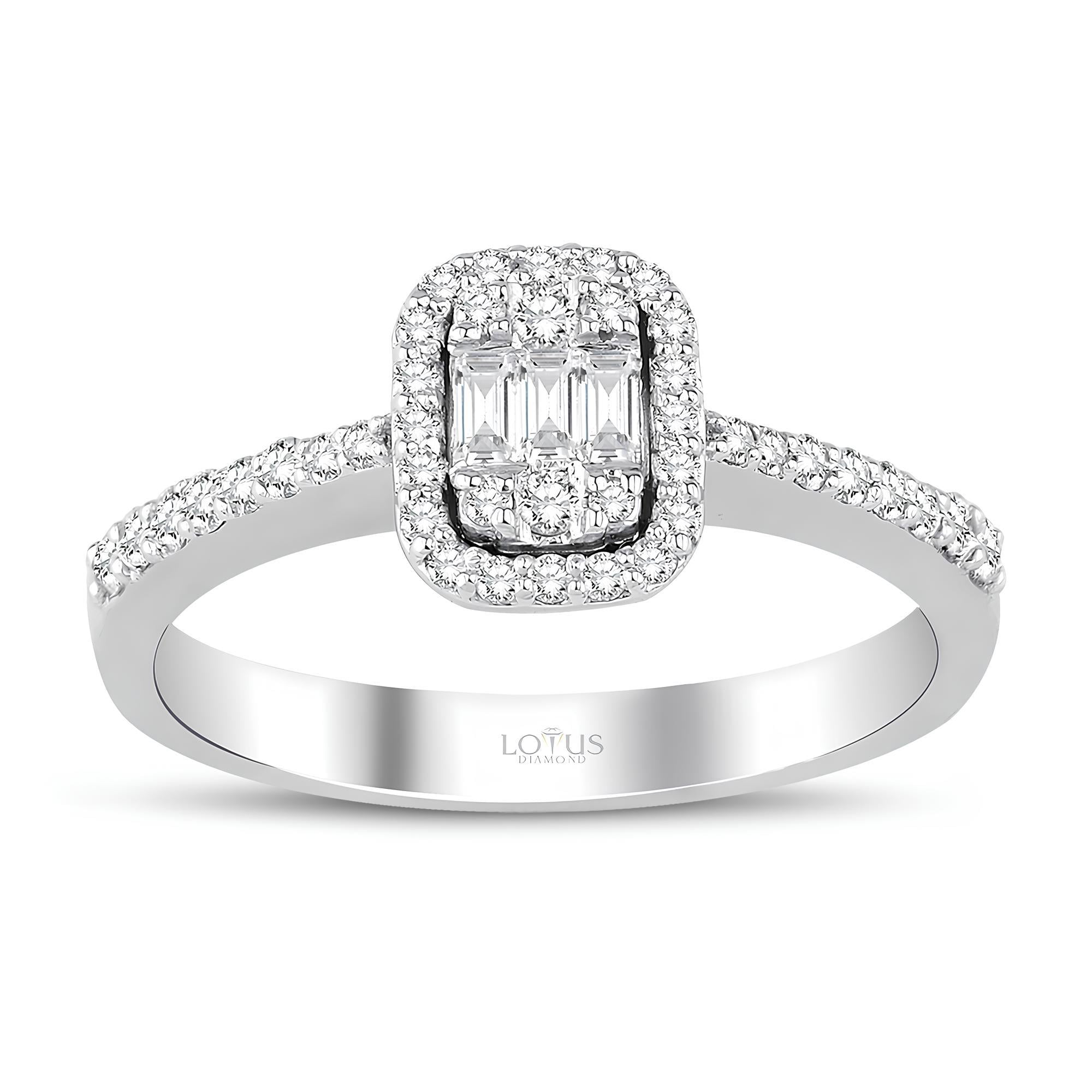 0.36 Karat Pırlanta Baget Yüzük