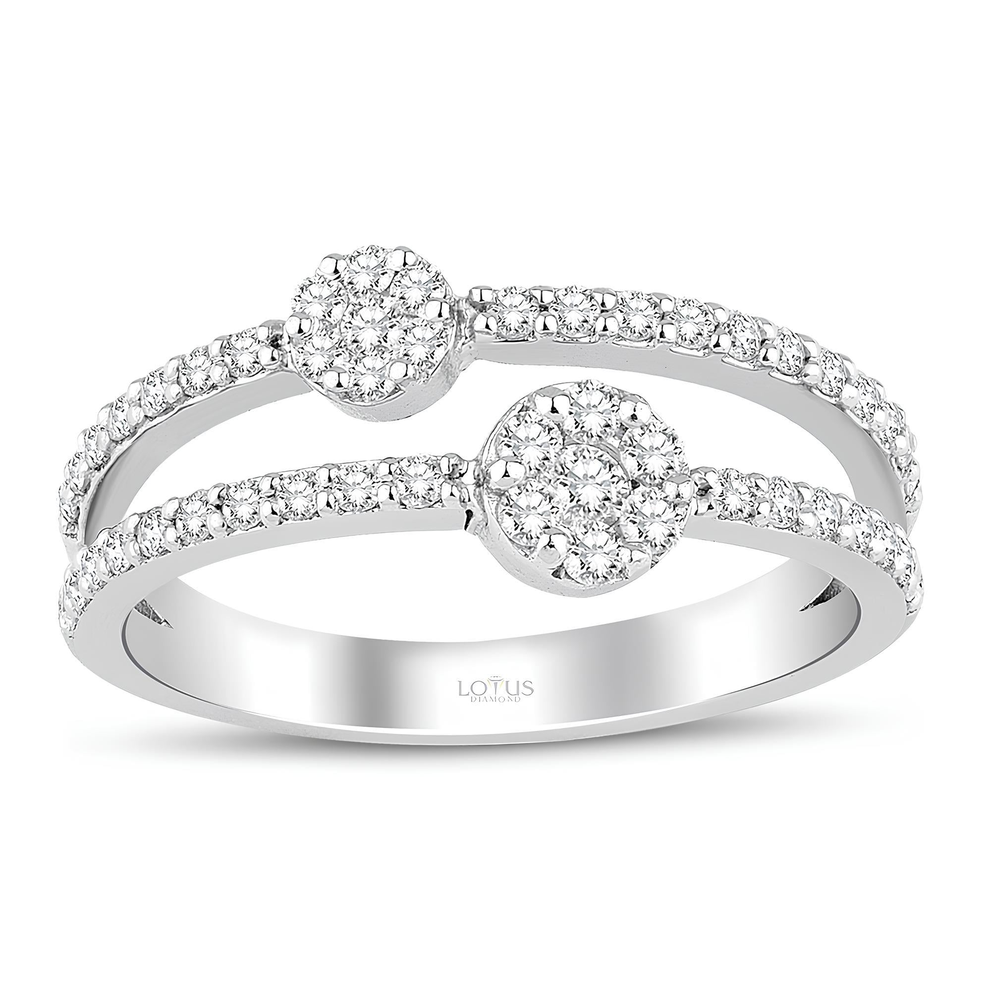 0.44 Karat Pırlanta Coronet Yüzük