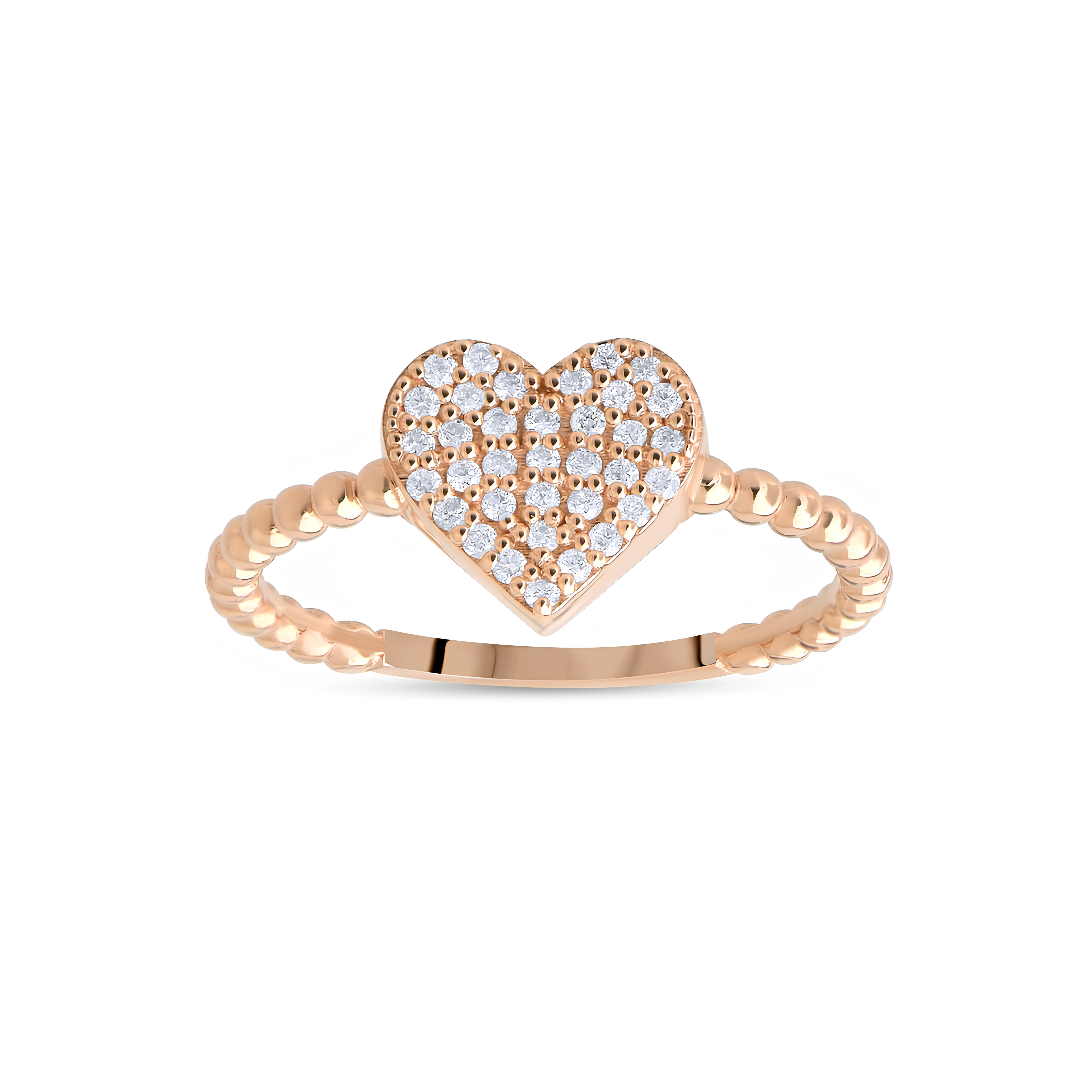 0.15 Karat Pırlanta Tasarım Yüzük Sevgililer Günü Özel