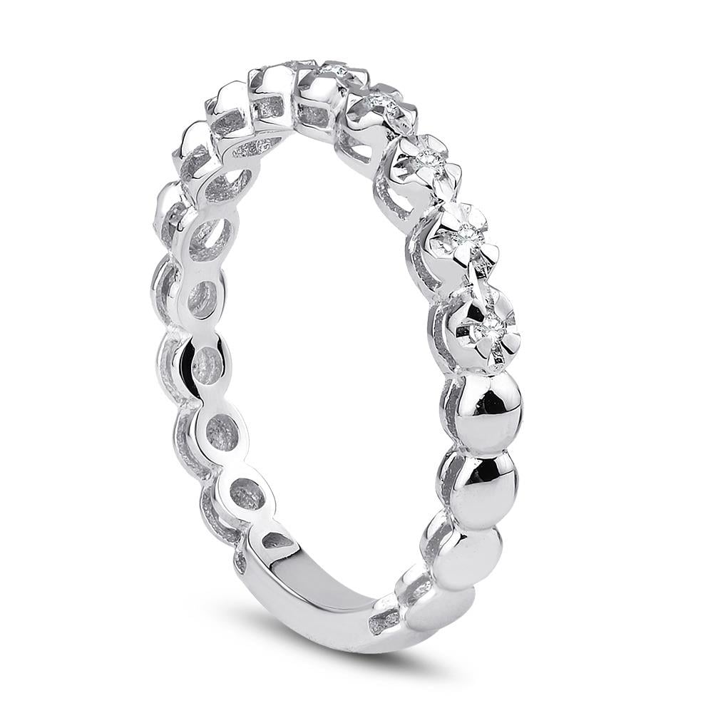 0.10 Karat Pırlanta Yarımtur Yüzük