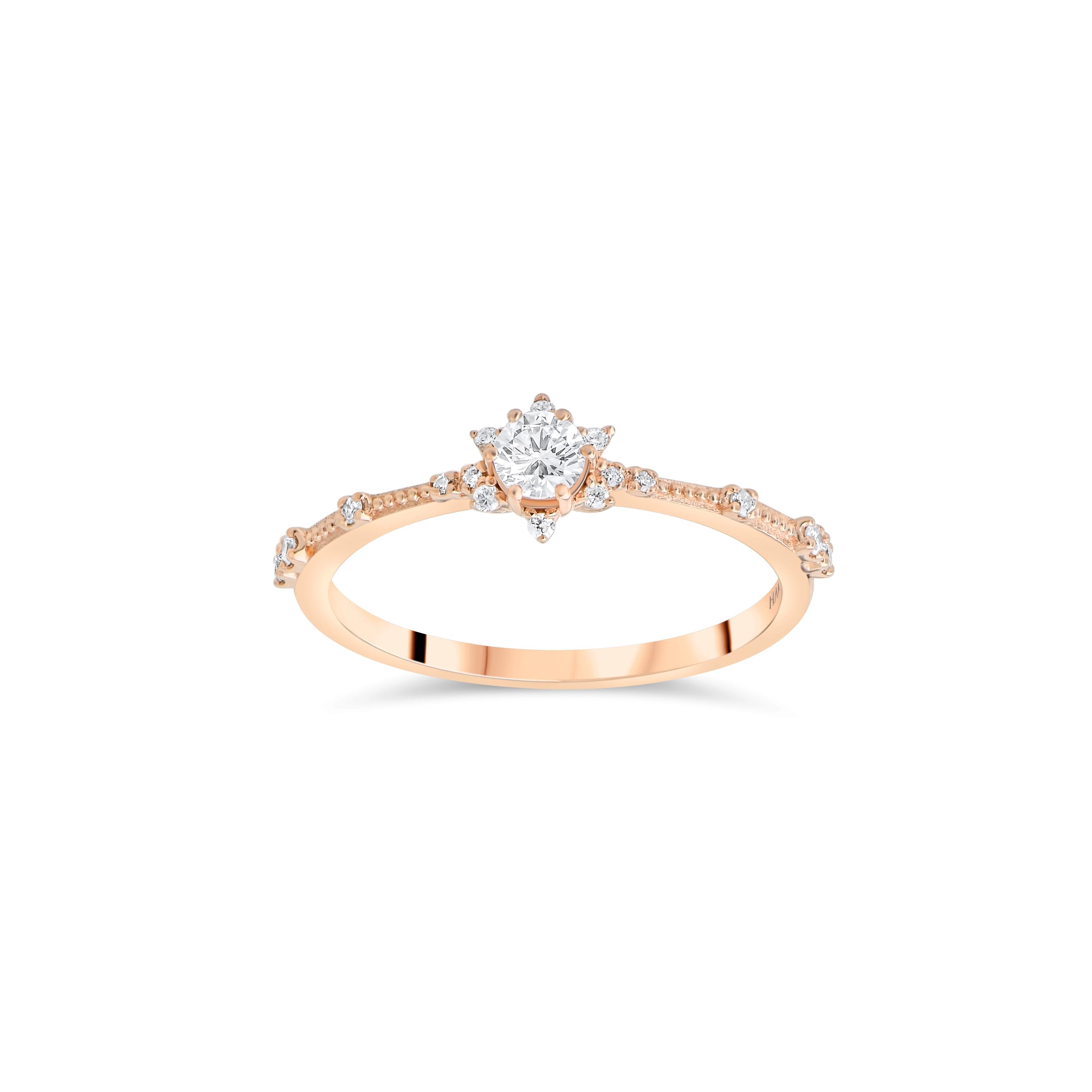 0.22 Karat Rose Pırlanta Tasarım Black Frıday Özel