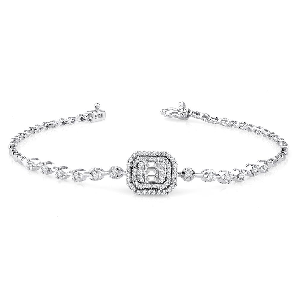 0.66 Karat Pırlanta Baget Bileklik