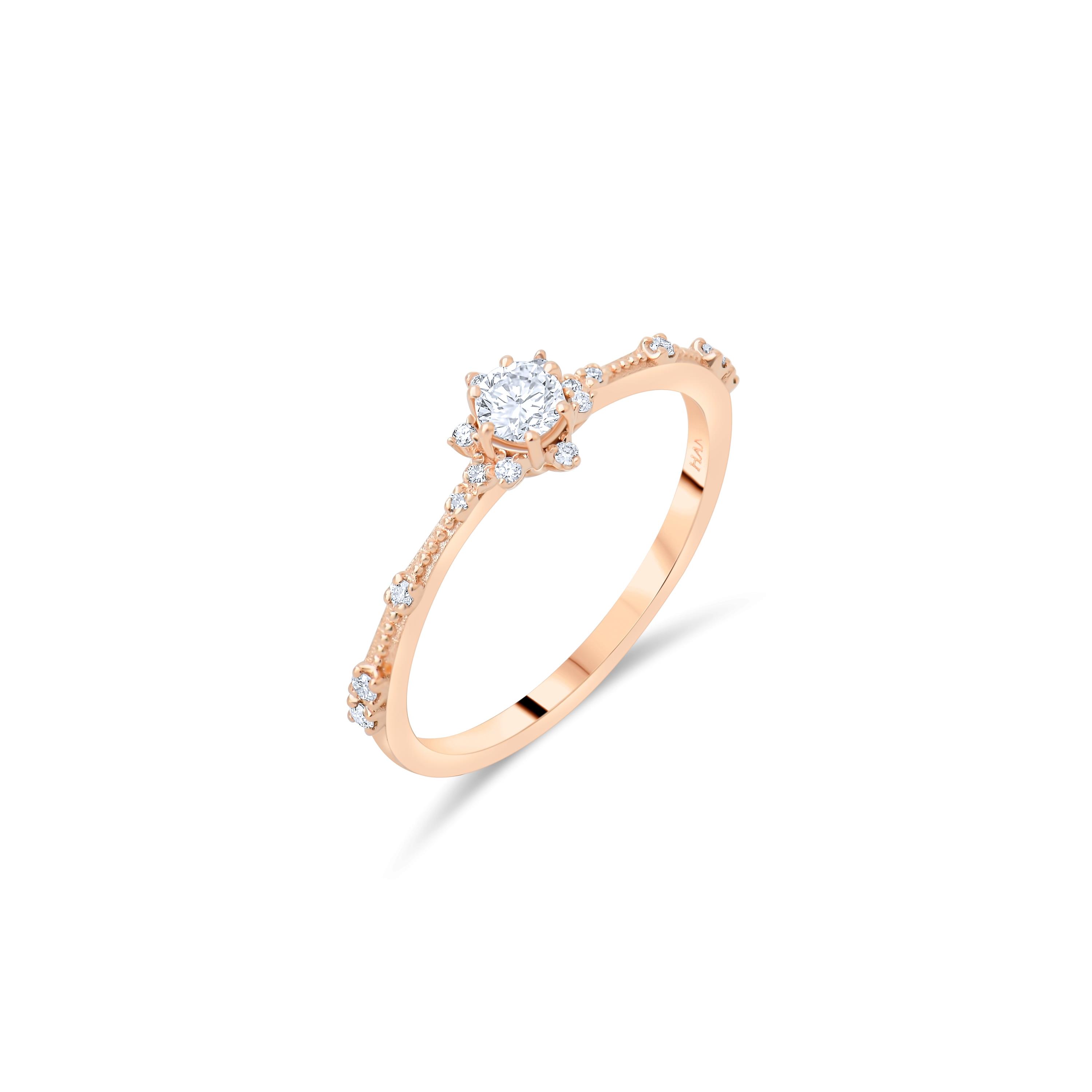 0.22 Karat Rose Pırlanta Tasarım Black Frıday Özel