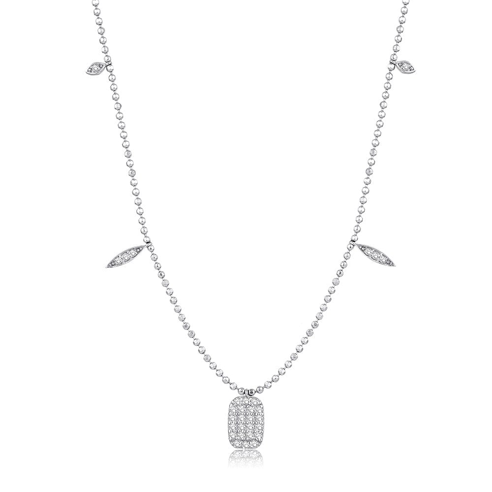 0.21 Karat Pırlanta Baget Kolye