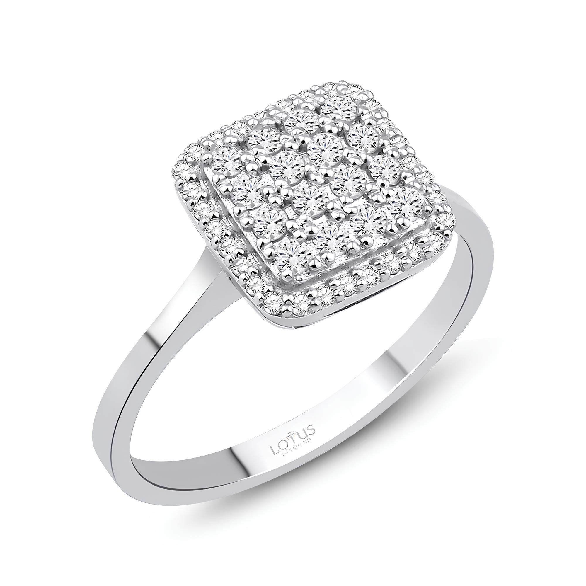 0.34 Karat Pırlanta Bagetli Yüzük