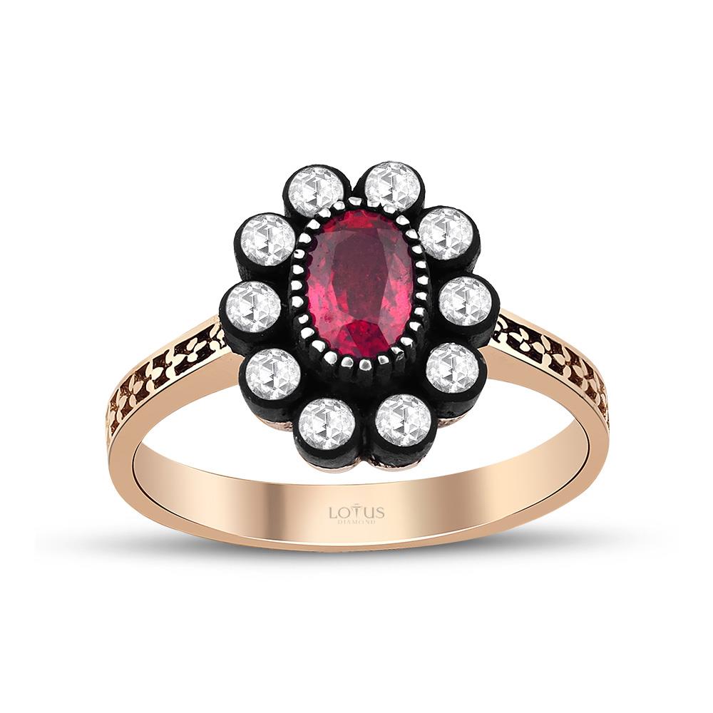 0.91 Karat Elmas Yakut Yüzük