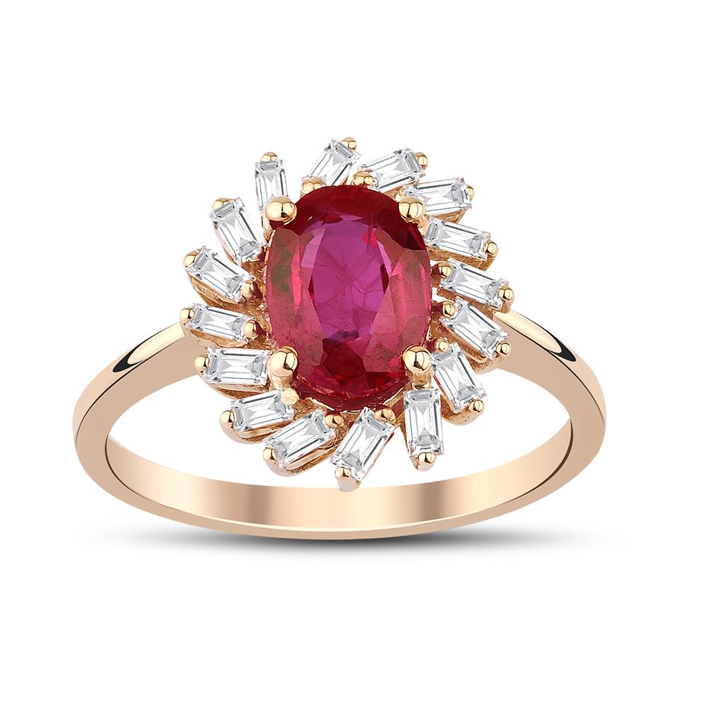 1.88 Karat Pırlanta Yakut Yüzük