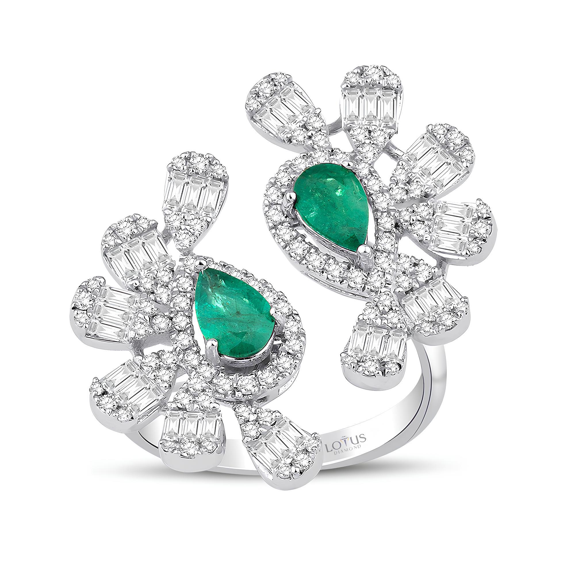 1.91 Karat Pırlanta Zümrüt Yüzük