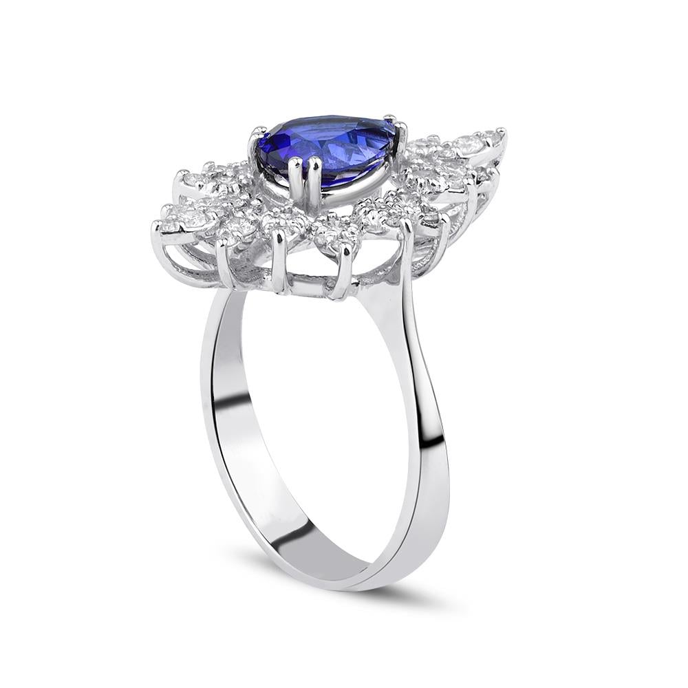 2.00 Karat Pırlanta Safir Yüzük
