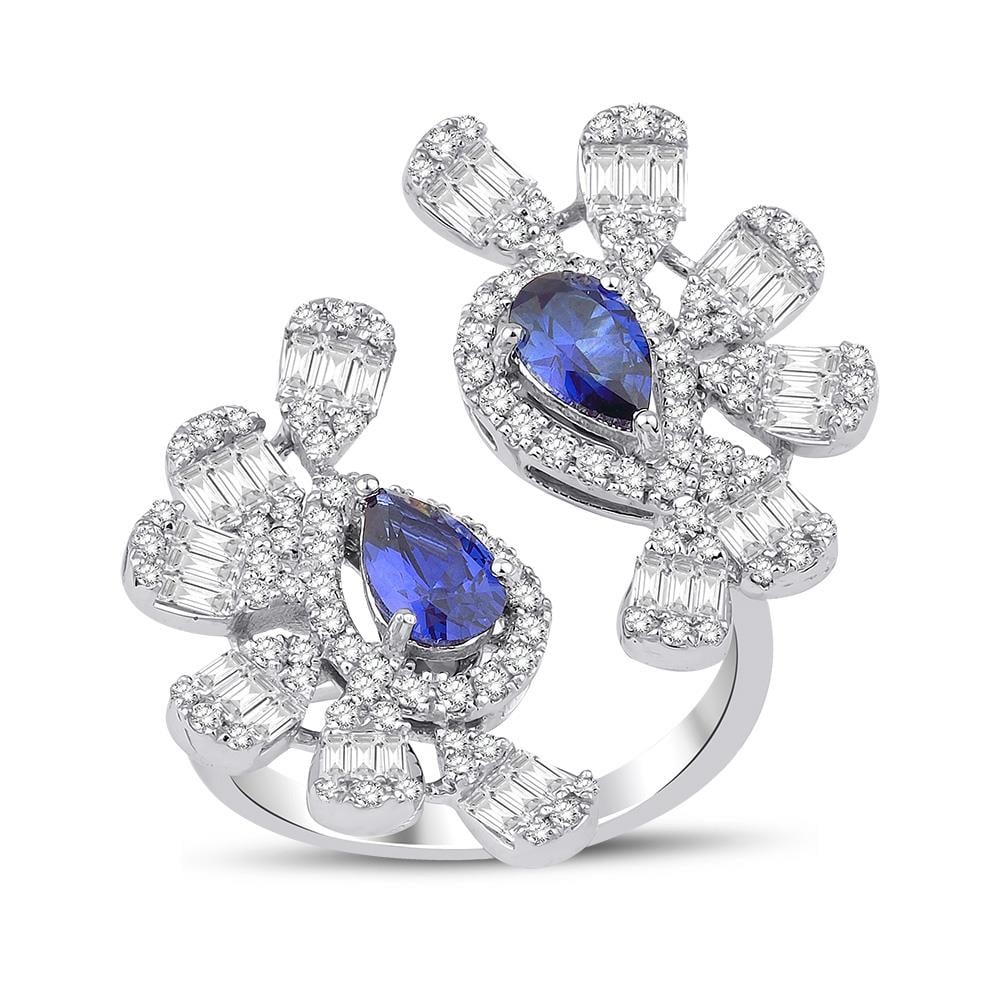 2.16 Karat Pırlanta Safir Yüzük
